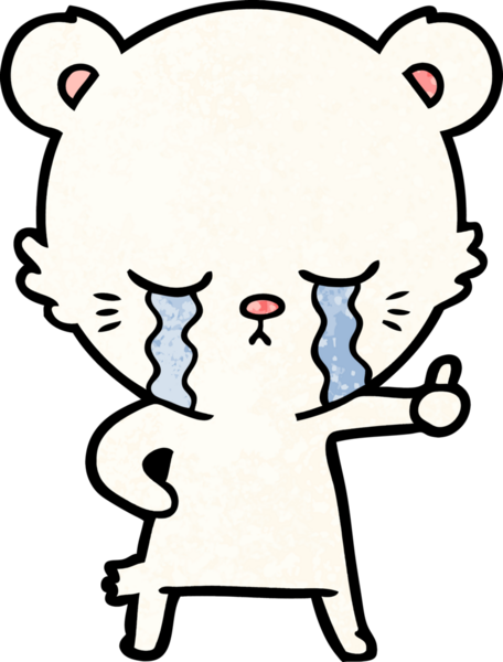 Bir insan tarafından çizilmiş kutup ayısı karikatürü