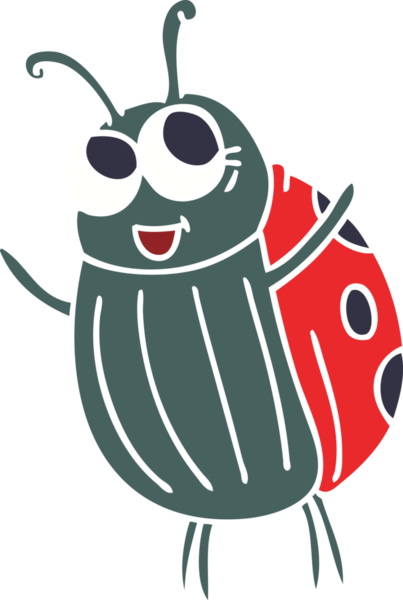 Bir insan tarafından çizilmiş tuhaf bir uğur böceği.