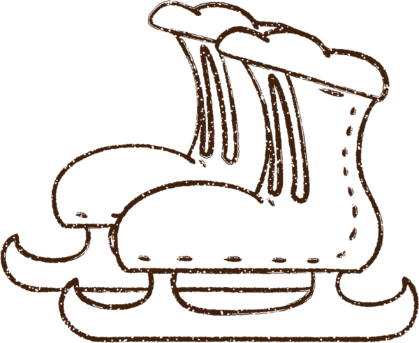 Bir insan tarafından çizilen Buz Patenleri Kömür Çizimi