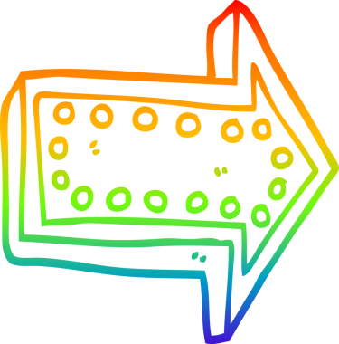 gökkuşağı gradyan çizgi çizimi bir insan tarafından çizilmiş bir çizgi film okunun yönü