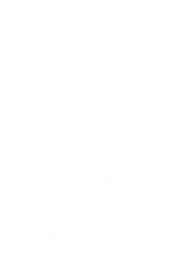 Bir insan tarafından çizilen Noel Elf Tebeşiri