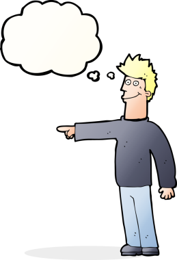 Bir insan tarafından çizilmiş konuşma balonlu mutlu bir adam.