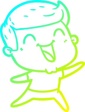 Bir insan tarafından çizilmiş bir çizgi film karakterinin soğuk çizgi çizimi.