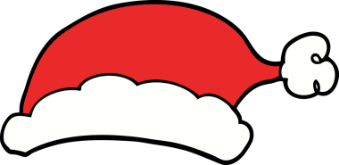 Bir insan tarafından çizilmiş noel şapkası.