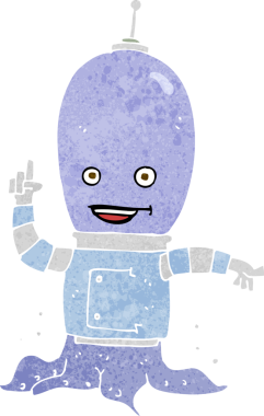 bir insan tarafından çizilmiş uzaylı uzay adamı çizgi filmi