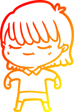 Bir insan tarafından çizilmiş bir karikatür kadın çizimi