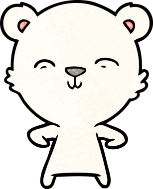 Bir insan tarafından çizilmiş kutup ayısı karikatürü