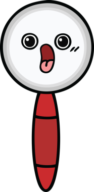 Bir insan tarafından çizilmiş bir büyüteç karikatürü.