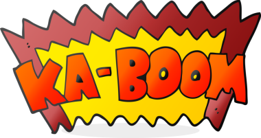 Bir insan tarafından çizilmiş serbest çizim çizgi roman patlaması