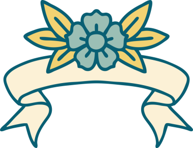 Bir insan tarafından çizilmiş geleneksel bir çiçek dövmesi.