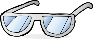 bir insan tarafından çizilmiş karikatür gözlüğü