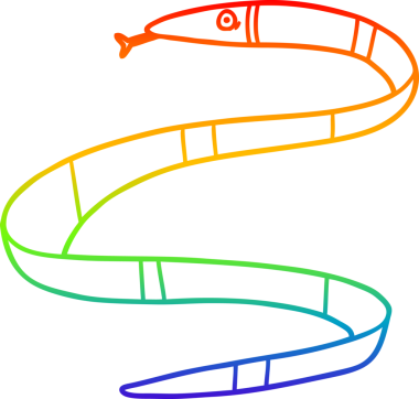 Bir insan tarafından çizilmiş karikatür deniz yılanı çizimi.