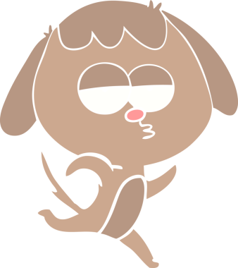 Bir insan tarafından çizilmiş düz renkli çizgi film.