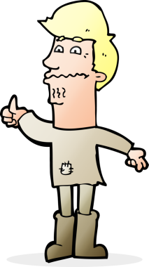 bir insan tarafından çizilmiş sinirli bir adam.