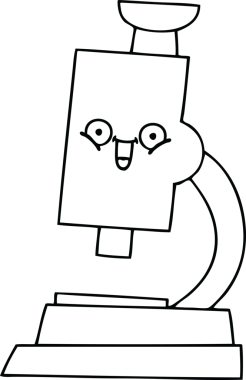 Bir insan tarafından çizilmiş bir mikroskop çizimi