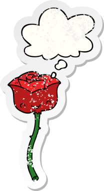 Düşünce baloncuğu olan çizgi film bir insan tarafından çizilmiş yıpranmış bir çıkartma gibi güldü.