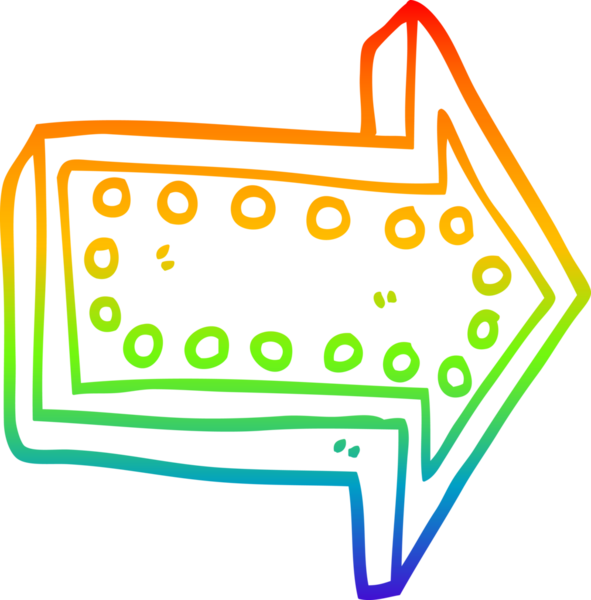 gökkuşağı gradyan çizgi çizimi bir insan tarafından çizilmiş bir çizgi film okunun yönü