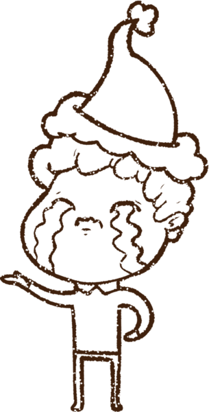 Bir insan tarafından çizilmiş Noel Adamı Kömürü