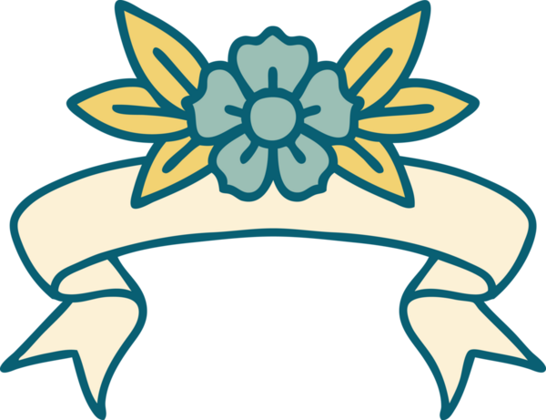 Bir insan tarafından çizilmiş geleneksel bir çiçek dövmesi.