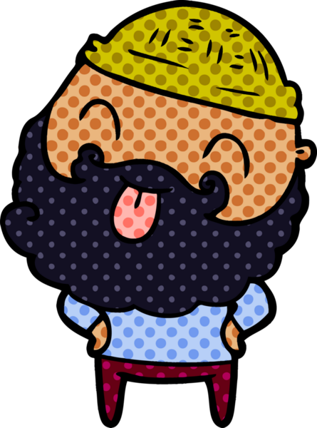 Bir insan tarafından çizilmiş sakallı bir adam.