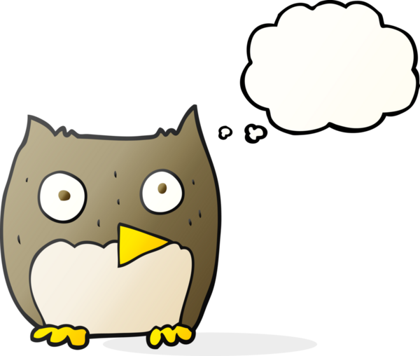 Bir insan tarafından çizilmiş serbest çizim baloncuk baykuş.