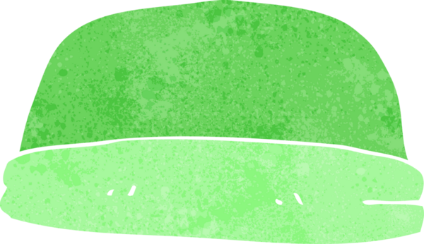 Bir insan tarafından çizilmiş çizgi film şapkası.