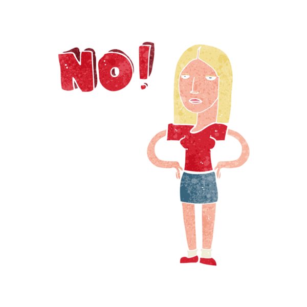 Çizgi filmdeki kadın bir insan tarafından çizilmediğini söylüyor.