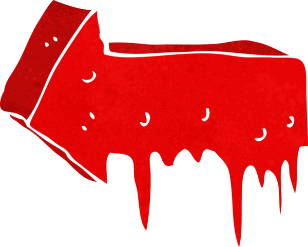 Bir insan tarafından çizilmiş kanlı ok çizgi filmi.