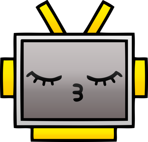 Bir insan tarafından çizilmiş robot kafasının gölgeli çizimi