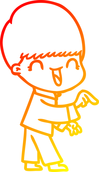 Bir insan tarafından çizilmiş mutlu çizgi film çocuğu çizimi.