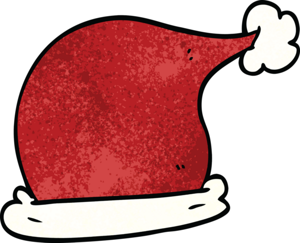 Bir insan tarafından çizilmiş noel şapkaları.