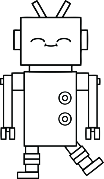 Bir insan tarafından çizilmiş robot çizimi