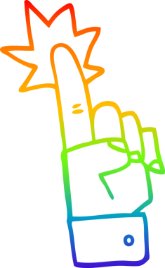 gökkuşağı gradyan çizimi bir insan eli tarafından çizilmiş bir çizgi film.