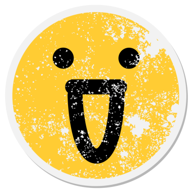 Bir insan tarafından çizilmiş basit bir gülen yüz çemberi