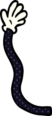 karikatür karalama retro el hareketleri bir insan tarafından çizildi