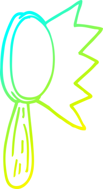 Bir insan tarafından çizilen çizgi film büyütecinin soğuk gradyan çizgisi.