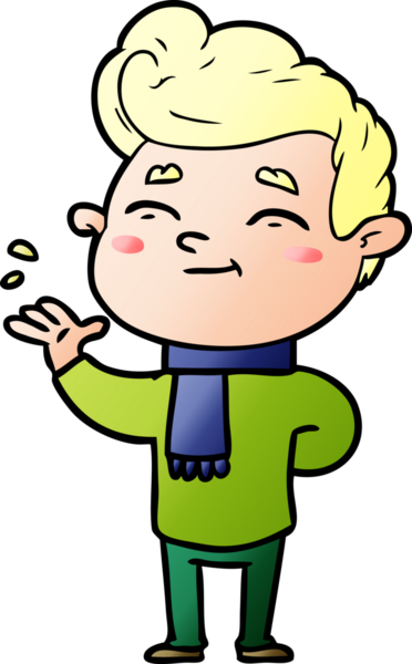 Bir insan tarafından çizilmiş mutlu çizgi film adamı.