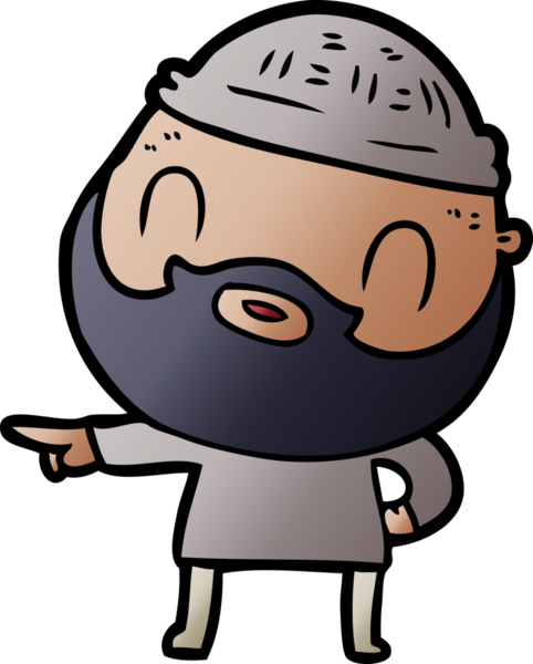 Bir insan tarafından çizilmiş sakallı bir adam.