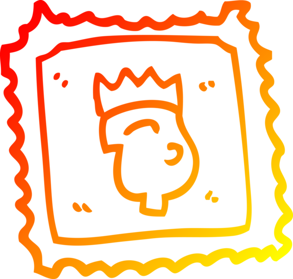 Bir insan tarafından çizilmiş kraliyet yüzlü bir karikatür çizimi.