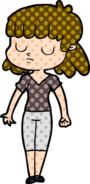 Bir insan tarafından çizilmiş ilgisiz bir kadın çizgi filmi.