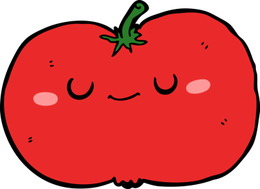 bir insan tarafından çizilmiş elma karikatürü