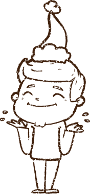 Bir insan tarafından çizilmiş Noel Adamı Kömürü