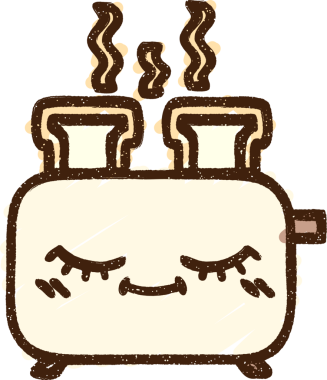 Bir insan tarafından çizilen tost makinesi tebeşiri