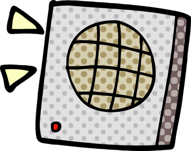 bir insan tarafından çizilen çizgi film konuşmacısı