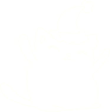 Bir insan tarafından çizilen Noel Kedisi Tebeşiri