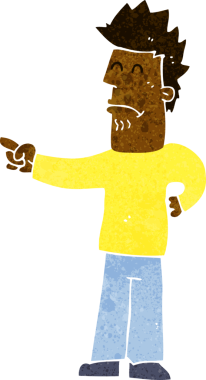 Bir insan tarafından çizilmiş çizgi filmci.