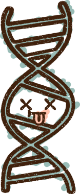 Bir insan tarafından çizilen ölü DNA Tebeşiri