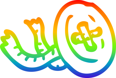 bir insan tarafından çizilmiş bir çizgi film düğmesinin çizimi