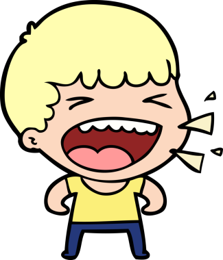 Bir insan tarafından çizilmiş gülen adam.