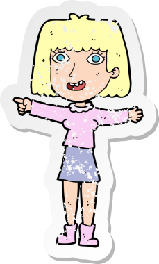 Bir insan tarafından çizilmiş mutlu bir karikatürün gerilimli çıkartması.